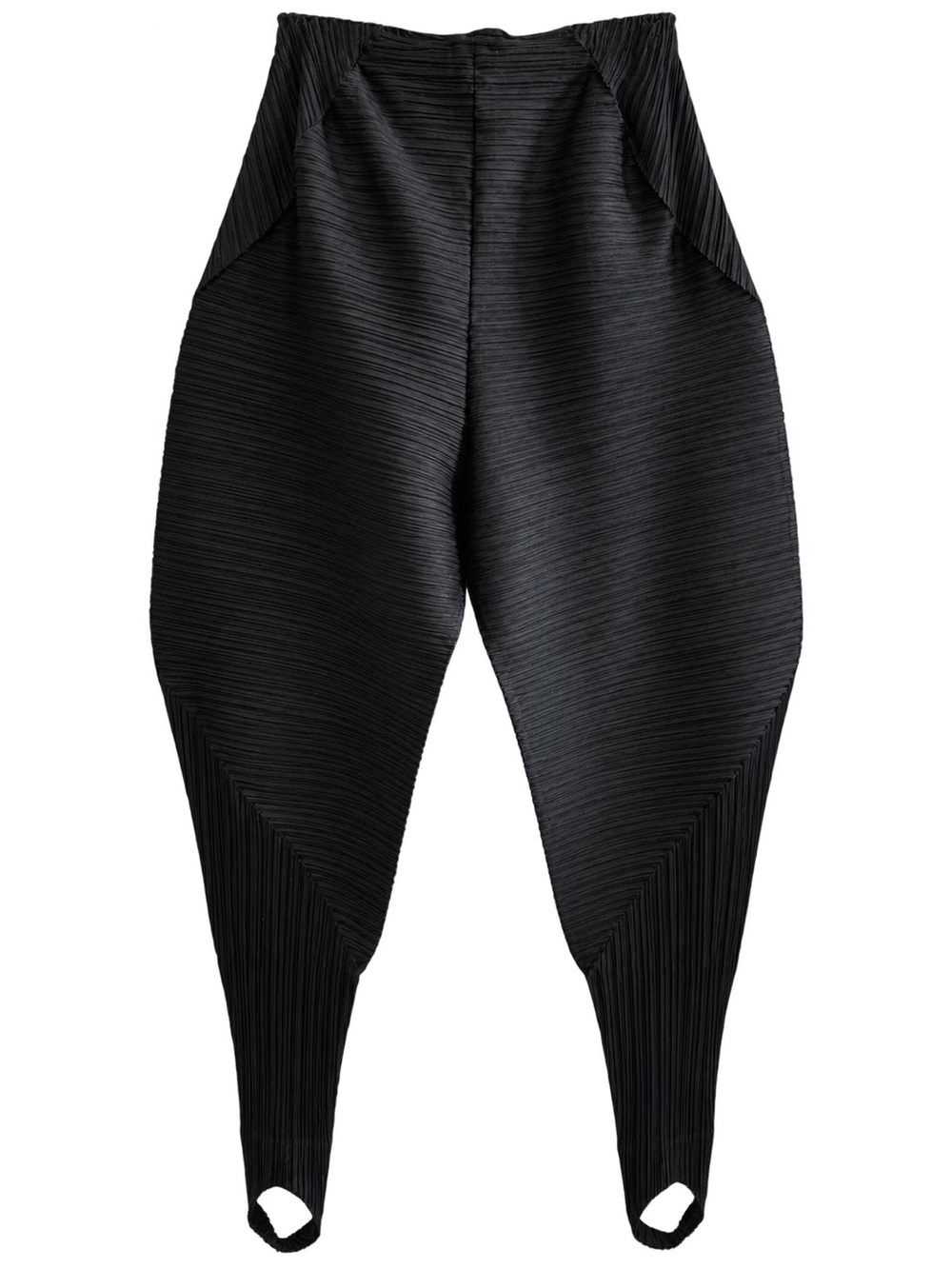 Issey Miyake Black Pleated Tapered Stirrup Pants